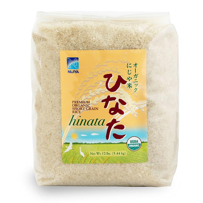 Nijiya Organic Rice Hinata White 12Lb
