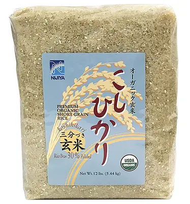 Nijiya Organic Rice Koshihikari 30% 12lb