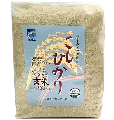 Nijiya Organic Rice Koshihikari 50% 12lb