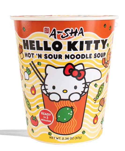 A Sha Hello Kitty Hot N Sour Noodle Soup (1P)